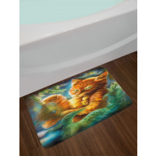 Fantasy Peacock Bath Mat