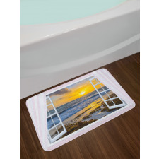 Open Window Sunrise Sea Bath Mat