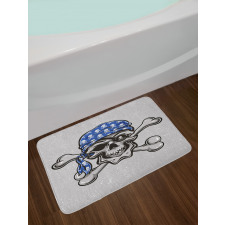 Pirate Evil Head Bones Bath Mat