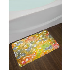 Xmas Grunge Stars Bath Mat