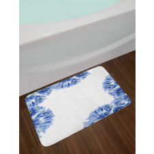 Delicate Crocus Border Bath Mat