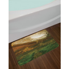 Valley with Full Moon Bath Mat