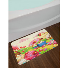 Yummy Donuts Land Bath Mat