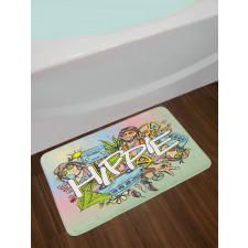 Man Woman Peace Bath Mat