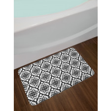 Diagonal Bohemic Shapes Bath Mat