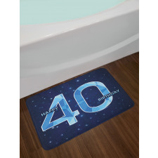 Number 40 Emblem Bath Mat