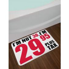 Forever Young Slogan Bath Mat