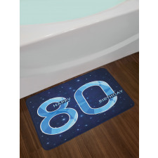 Party Theme and Stars Bath Mat