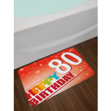 80 Old Birthday Party Bath Mat