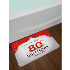 Birthday Party Invite Bath Mat