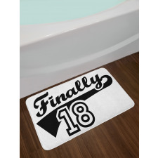 Basketball Words Bath Mat