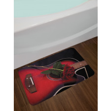 Guitar with Love Rose Bath Mat