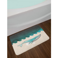 Fish Swimming Submarine Bath Mat