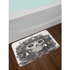 Dead Queen Folk Flowers Bath Mat