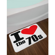 I Love the 70s Pictogram Bath Mat