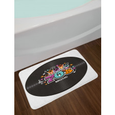 70s Record Discography Bath Mat