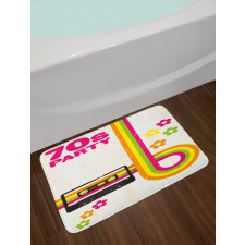 70s Party Casette Tape Bath Mat