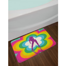 Flower Woman Dance Bath Mat