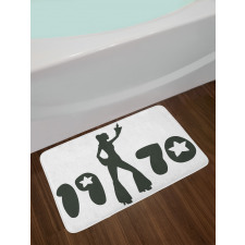 70s Woman Retro Bath Mat