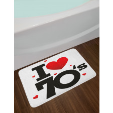 Seventies Hearts Bath Mat