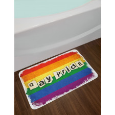 LGBT Parade Retro Style Bath Mat