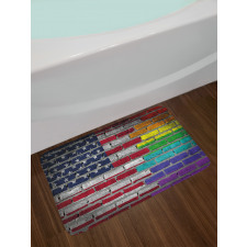 Brick Wall Pride Bath Mat