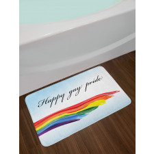 Celebratory Text Colorful Bath Mat