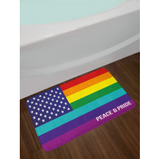 Stars Peace Pride Bath Mat