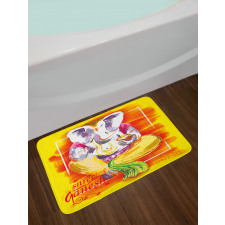 Cultural Ancient Art Design Bath Mat