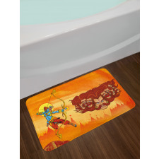 Myhtological Sunset Scene Bath Mat