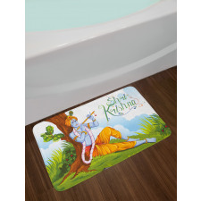 Playing Flute Forest Bath Mat