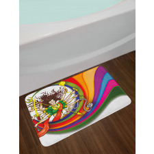 Rainbow Circle Snake Bath Mat