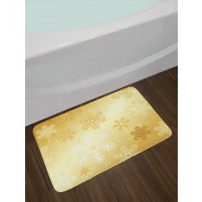 Snowflakes Noel Yule Bath Mat