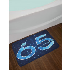 Numbers Bath Mat