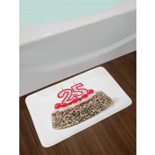 Chocolate Cherry Cake Bath Mat