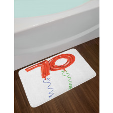 Party Flying Balloons Bath Mat