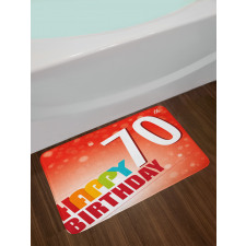 Happy Birthday Slogan Bath Mat