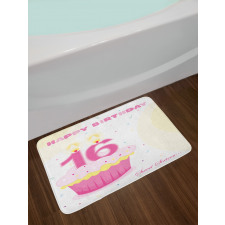 Cupcake Candle Girls Bath Mat