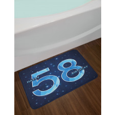 Number Night Sky Age Bath Mat