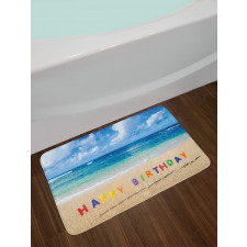 Happy Birthday Sign Bath Mat