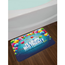 Surprise Party 3D Text Bath Mat