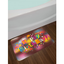 Birthday Message Fun Bath Mat