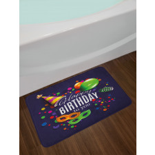 Balloons Ribbons Masks Bath Mat