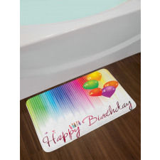 Balloon Greeting Candle Bath Mat