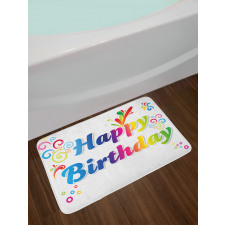 Birthday Message Bath Mat