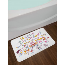 Kids Birthday Party Bath Mat