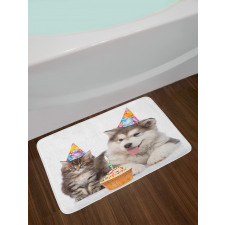 Birthday Party Cones Bath Mat