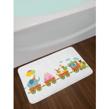 Birthday Cake Animal Bath Mat