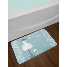 Vintage French Bride Bath Mat