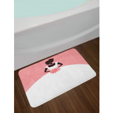 Wedding Dress Flowers Bath Mat